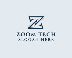 Digital Tech Lightning Letter Z logo design