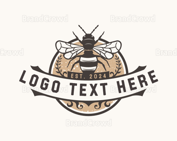 Bee Hive Apiculture Logo