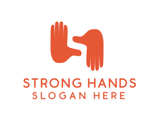 Hand Gesture Letter S  logo design