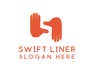 Hand Gesture Letter S  logo design