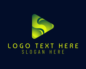 Telecom - Media Play Button logo design