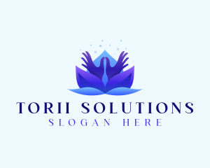 Lotus Floral Health logo design