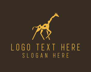 Cassowary - Running Wild Giraffe logo design