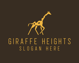 Running Wild Giraffe logo design