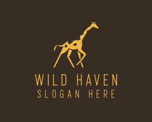 Fauna - Running Wild Giraffe logo design