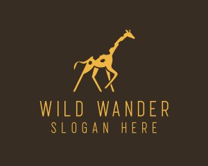 Running Wild Giraffe logo design