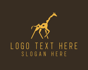 Vet - Running Wild Giraffe logo design