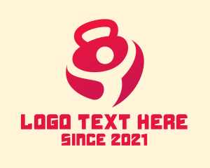 Red Gym Kettlebell  Logo
