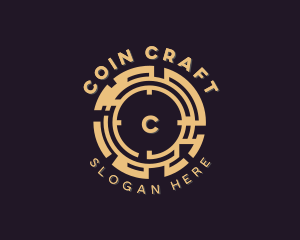 Coin - Blockchain Technology Coin logo design