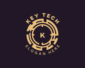 Blockchain Technology Coin logo design