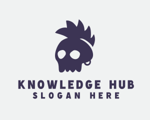 Mohawk Punk Skull Logo