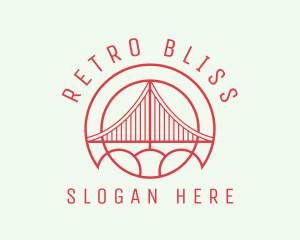 Nostalgia - Retro Bridge Travel logo design