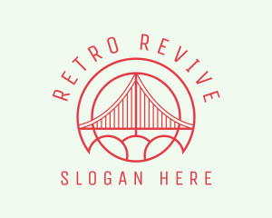 Nostalgic - Retro Bridge Travel logo design