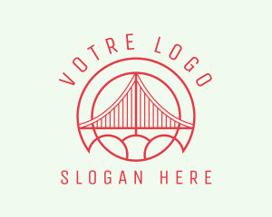 Nostalgic - Retro Bridge Travel logo design