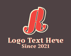 Letter - Retro Fashion Letter logo design