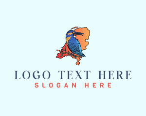 Map - Netherland Bird Aviary logo design