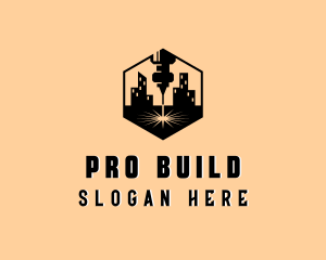 Hexagon Building CNC  logo design