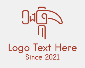 Equipment - Minimalist Claw Hammer logo design