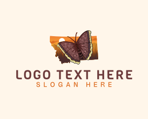 Kamehameha Butterfly - Montana Mourning Cloak Butterfly logo design