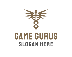 Caduceus Staff Medicine Logo