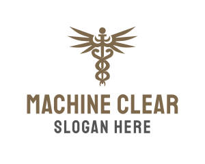 Caduceus Staff Medicine Logo