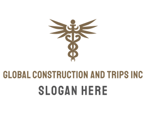 Hospital - Caduceus Staff Medicine logo design