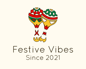 Festival - Festive Mexican Maracas logo design