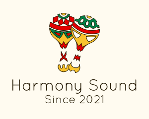 Acoustic - Festive Mexican Maracas logo design