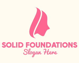 Model - Pink Woman Cosmetics logo design