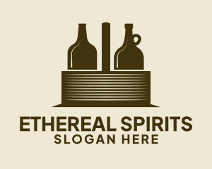 Spirits - Liquor Basket Carrier logo design