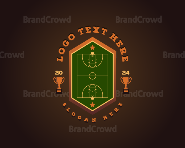 Basketball Championship Court Logo