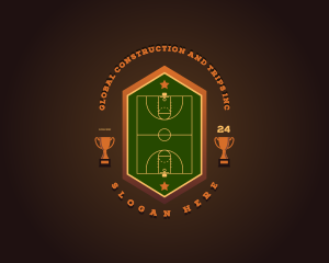 Basketball Championship Court Logo