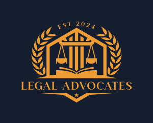 Law Attorney Courthouse logo design