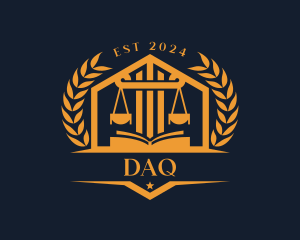 Judiciary - Law Attorney Courthouse logo design
