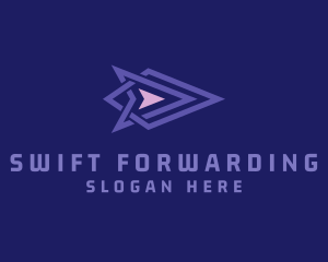 Transport Forwarding Arrow logo design