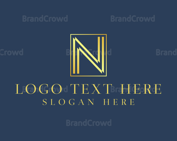 Elegant Business Letter N Logo