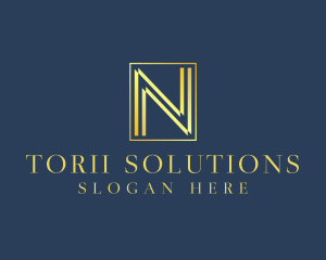 Luxury Elegant Letter N logo design