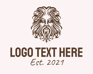 Mythology - Greek God Silhouette logo design