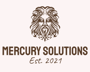 Mercury - Greek God Silhouette logo design