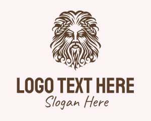 Greek God Silhouette Logo