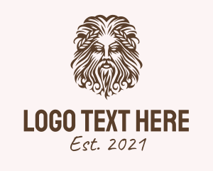 Hermes - Greek God Silhouette logo design