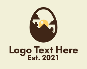 Egg - Adventure Campsite Sunset logo design