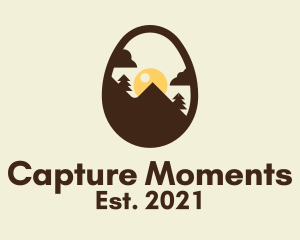 Destination - Adventure Campsite Sunset logo design