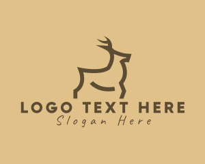 Forest Animal - Modern Deer Hunting logo design
