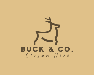 Modern Deer Hunting logo design