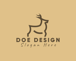 Modern Deer Hunting logo design