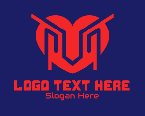 Mobile Legends - Futuristic Tech Heart logo design