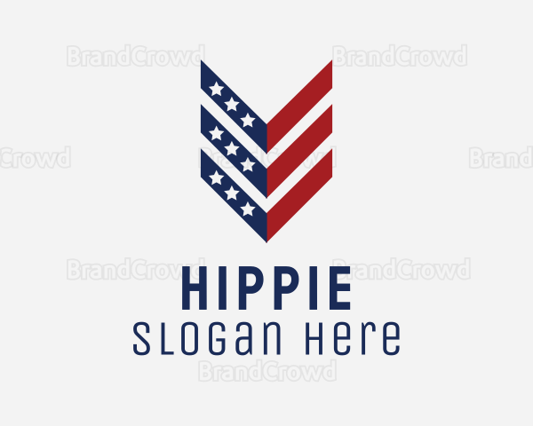 America Politics Flag Arrow Logo