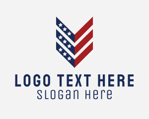 Veteran - America Politics Flag Arrow logo design