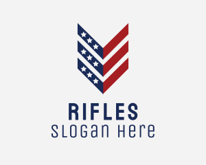 America Politics Flag Arrow  Logo